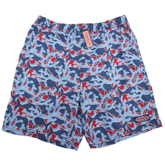 Vineyard Vines Men's Medium Coral Reef Print Swim Trunks Shorts NEW - Picture 1 of 6